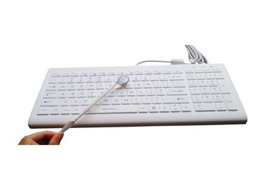 Blue Backlit Washable Medical Keyboard 98 Keys 4 Levels Brightness FCC Approval