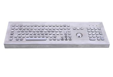 106 Keys Industrial Metal Keyboard With Trackball Stainless Steel Material