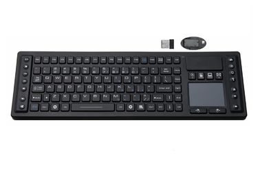 IP65 Siliconewireless Computer Keyboard With Trackball Mouse 117 Keys