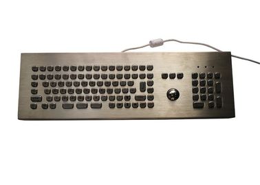 Waterproof Metal Keyboard With Trackball , Full Function Mini Computer Keyboard