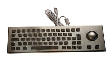 Outdoor Explosion Proof All In One Keyboard , Silver Wired Keyboard With Trackball For Mine