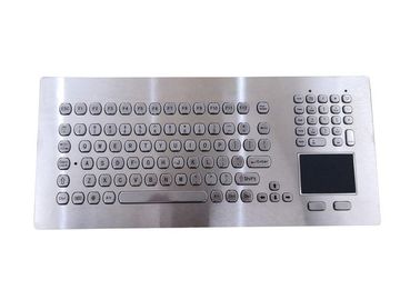 Dual PS2 Industrial Metal Mechanical Keyboard With Trackpad Front Panel Mount
