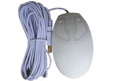 5m Petite Medical Usb Cord Mouse , Anti Bacterial White Pc Mouse Dishwash Safe