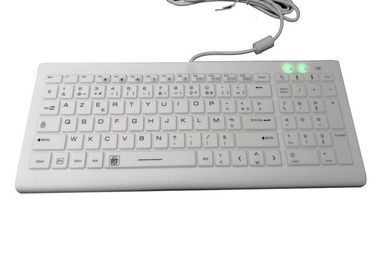 Medical Grade Washable Wireless Keyboard , Silicone Computer Keyboard With Scissor Switch