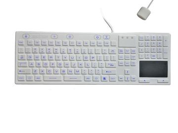 EPA Disinfectant Washable Medical Keyboard Switched Backlit On Medical Cart