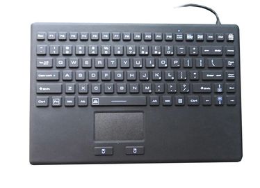 Lockable 91 Keys Portable PC Keyboard IP68 Sealed Rubber Dishwash Safe