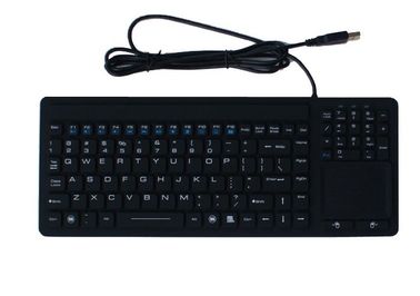 Durable Industrial Rubber Marine Keyboard With Touchpad Salt Spray Proof