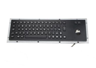 Holes Mount Wireless Backlit Keyboard , Optical Trackball Black Metal Keyboard