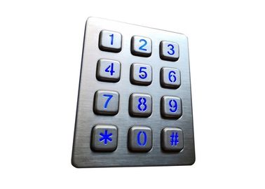 Blue Illuminated Door Lock Keypad , 3 X 4 Layout Plug Usb Numeric Keypad