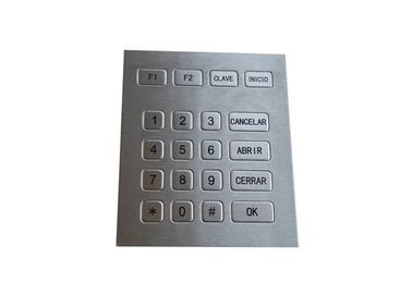 TTL Connector Spanish Metal Keypad 4 x 5 20 Keys For Outdoor Auto Mounting