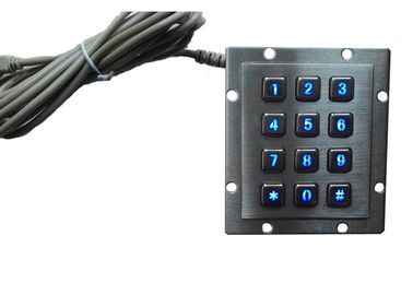NEMA4 RS485 Wireless Number Pad , Custom Computer Numeric Keypad Panel Mounting