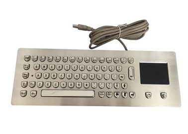 Italian Ergonomics Panel Mount Keyboard 66 Keys Built In Touchpad For PC
