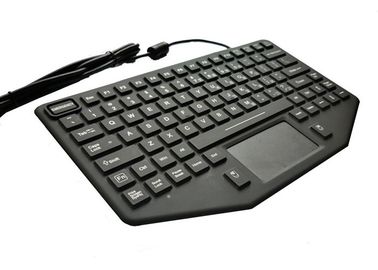 Vehicle Panel Mount Keyboard With Touch Mouse / Red Illumination Waterproof