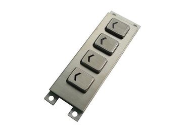 Side Function Industrial Keypad 4 Key Stainless Steel Material For ATM Machine