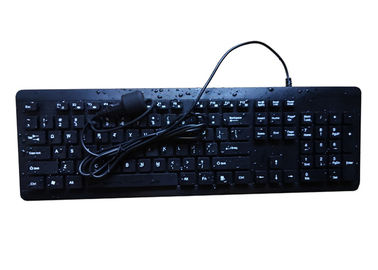 IP67 Plastic Washable Computer Keyboard Non Backlight EMC With Full Function