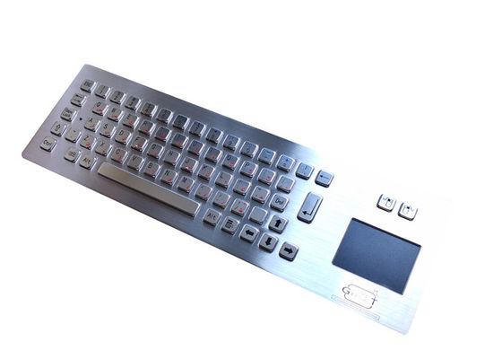 PS/2 20mA 1.5mm Stroke Industrial Stainless Keyboard 64 Keys