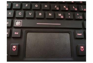 Silicone Rubber Portable PC Keyboard Green LED Red Backlit On Vehicle