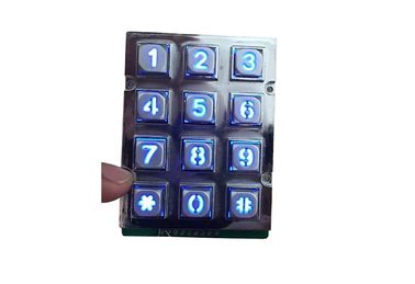 Audio Telephone Industrial Keypad With Backlight Access Control Zinc Metal Material