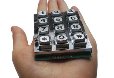 Audio Telephone Industrial Keypad With Backlight Access Control Zinc Metal Material