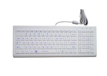 Blue Backlit Washable Medical Keyboard 98 Keys 4 Levels Brightness FCC Approval