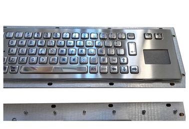 IP65 Metallic Panel Mount Keyboard F1 - F12 / Touch Mouse Easy Operation