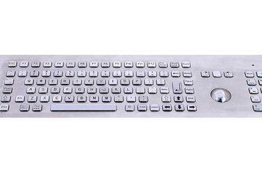 106 Keys Industrial Metal Keyboard With Trackball Stainless Steel Material