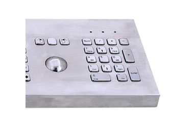 106 Keys Industrial Metal Keyboard With Trackball Stainless Steel Material