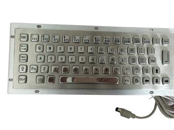 IP65 Outdoor Industrial Metal Keyboard With 65 Keys F1 To F12 USB / PS2 Cable