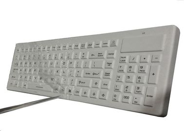 105 Keys Cleanable Metal Computer Keyboard With Nano Silver Antibacterial