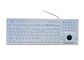 Washable / Medical Industrial Keyboard With Trackball / Blue Illumination