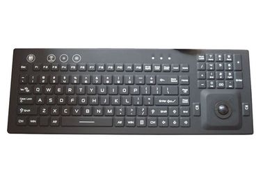 Washable / Medical Industrial Keyboard With Trackball / Blue Illumination