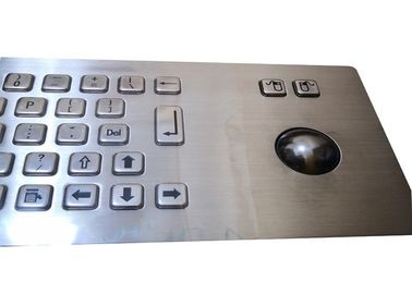 IP65 Industrial Wireless Multimedia Keyboard , Stainless Steel Trackball In Keyboard