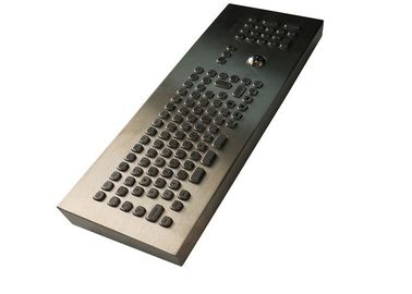 Waterproof Metal Keyboard With Trackball , Full Function Mini Computer Keyboard