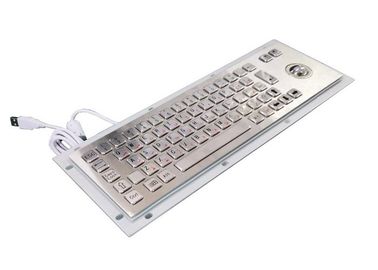 PS2 Bilingual Industrial Pc Keyboard , 66 Keys Usb Keyboard With Trackball