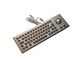 Outdoor Explosion Proof All In One Keyboard , Silver Wired Keyboard With Trackball For Mine
