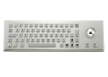 Outdoor Explosion Proof All In One Keyboard , Silver Wired Keyboard With Trackball For Mine