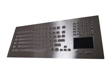 Dual PS2 Industrial Metal Mechanical Keyboard With Trackpad Front Panel Mount