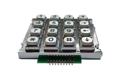 Industrial Metal Telephone Number Keypad , Illuminated Dot Matrix Keypad