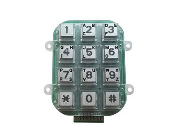 Zinc Alloy Metal Illuminated 12 Key Keypad Integrated To Big Control Panel