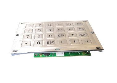 24 Keys Industrial Stainless Steel Metal Keypad With Numbers Page UP DOWN