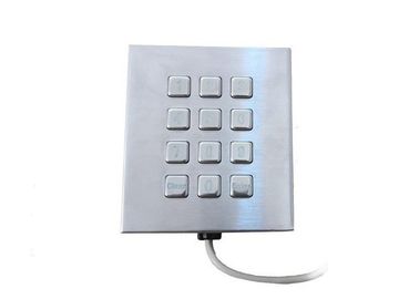 Desk Top Vandal Proof Metal Keypad With 12 Blue Backlight Buttons / USB