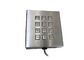 Stainless Steel 3x4 Keypad , Blue LED / RS232 Interface Single Hand Keyboard