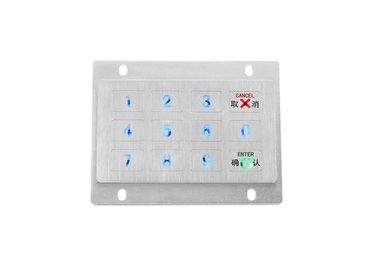 Digital Metal Keypad Vandal Proof  Lightweight With 4 X 3 Backlight Touch Keys