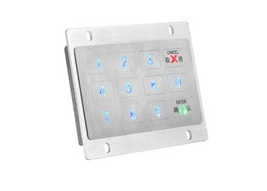 Digital Metal Keypad Vandal Proof  Lightweight With 4 X 3 Backlight Touch Keys