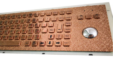 Arab Layout Golden Industrial Keyboard With Trackball Mouse Panel Mount