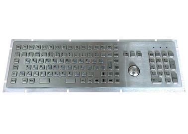 107 Keys USB Metal Computer Keyboard With Industrial Trackball / Numeric Keypad