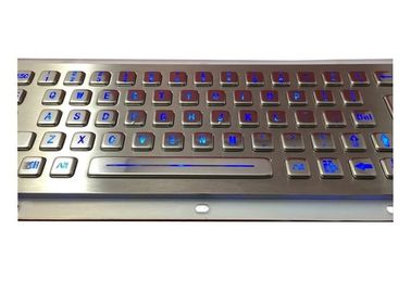 Blue Backlit Gaming Keyboard , 64 Keys Rugged Metal Track Ball Wireless Light Up Keyboard