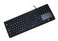 124 Keys Ruggedized Black Light Up Keyboard Cleanable With Red Light / FN24