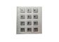 USB Braille Symbol Metal Keypad Panel Mount With 4 x 3 Keys / Metal Dots