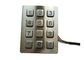 Small 3 x 4 Waterproof Mini Numeric Metal Keypad With Matrix / USB Cable